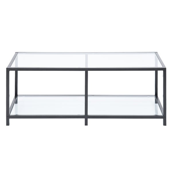 Homylin Justin Clear Glass Coffee Table