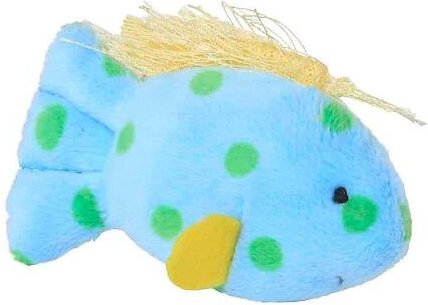 Multipet Look Who's Talking Fish Plush Cat Toy with Catnip