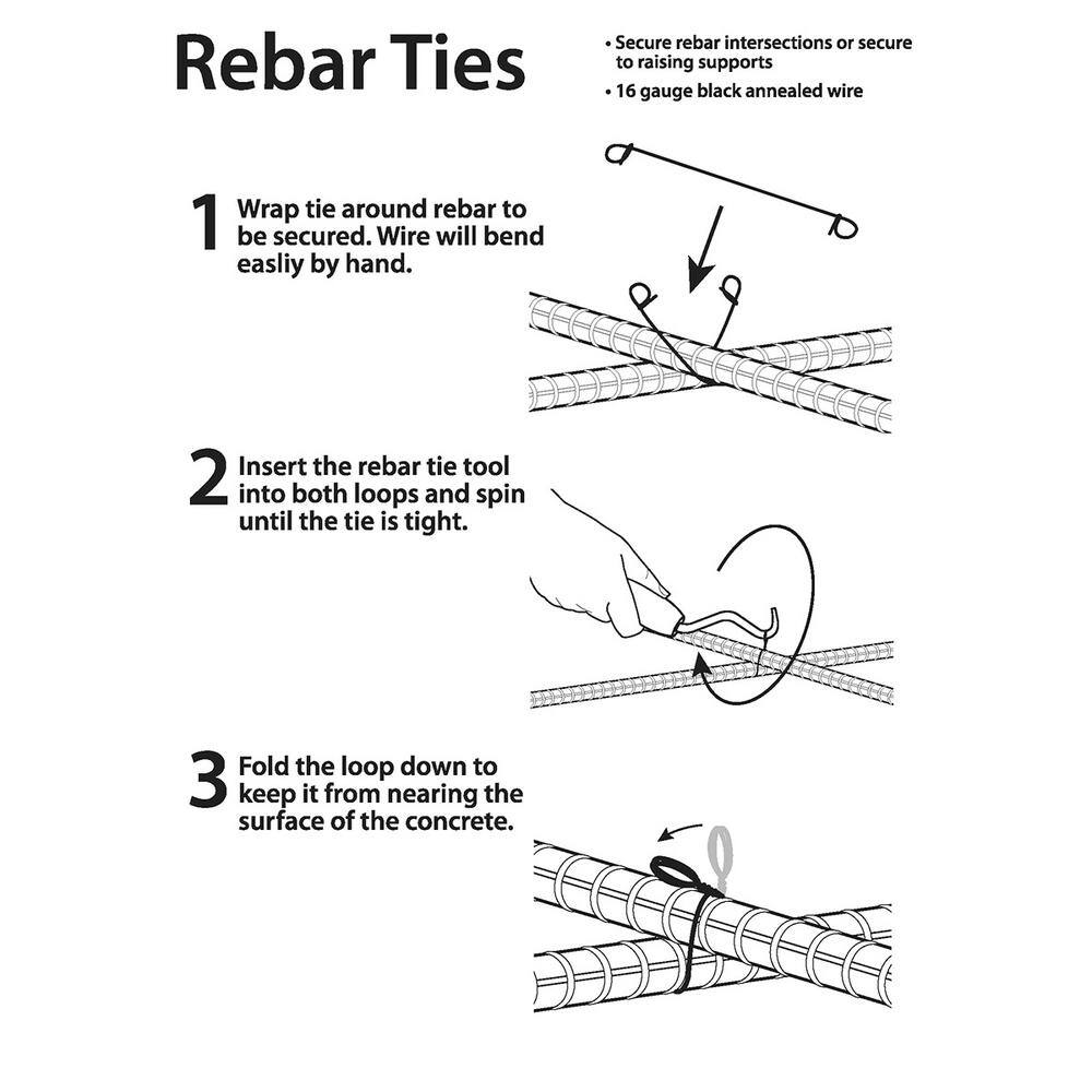 PROWORX 6 in. Steel Bar Ties (6000-Pack) 832081