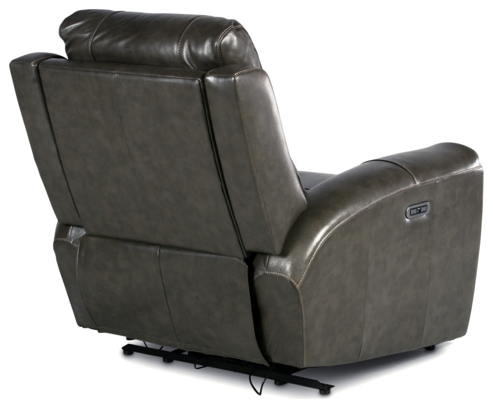 Laurel Power Reclining Chair  Gray   Contemporary   Recliner Chairs   by Steve Silver  Houzz