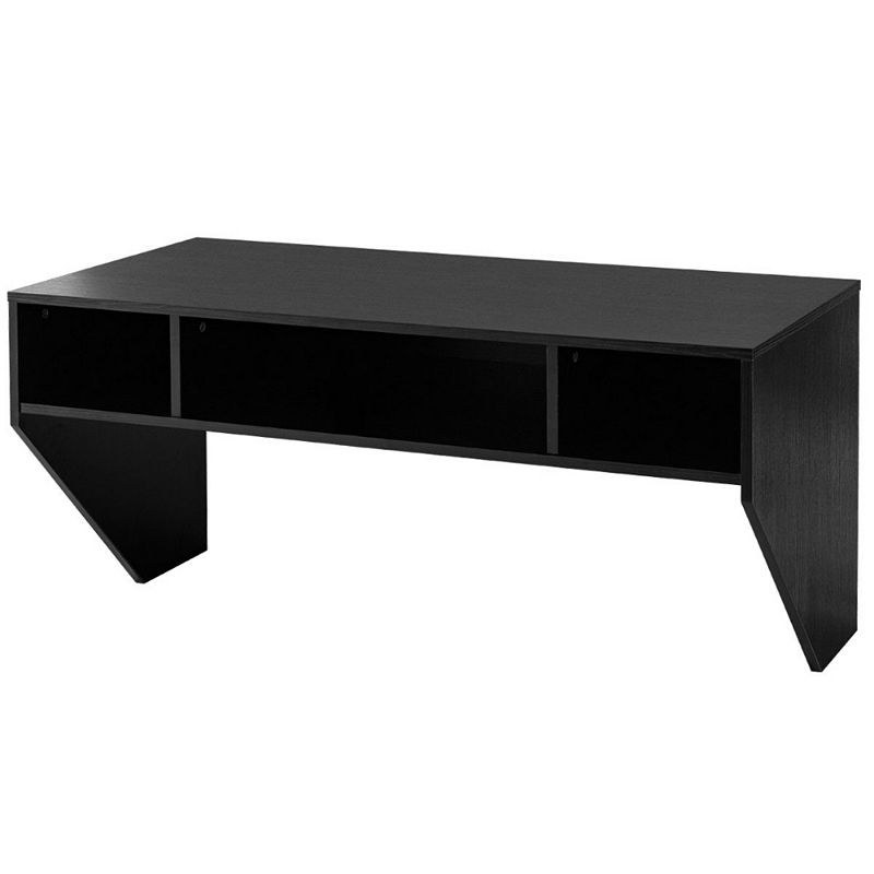 Wall Mounted Floating Sturdy Computer Table with Storage Shelf