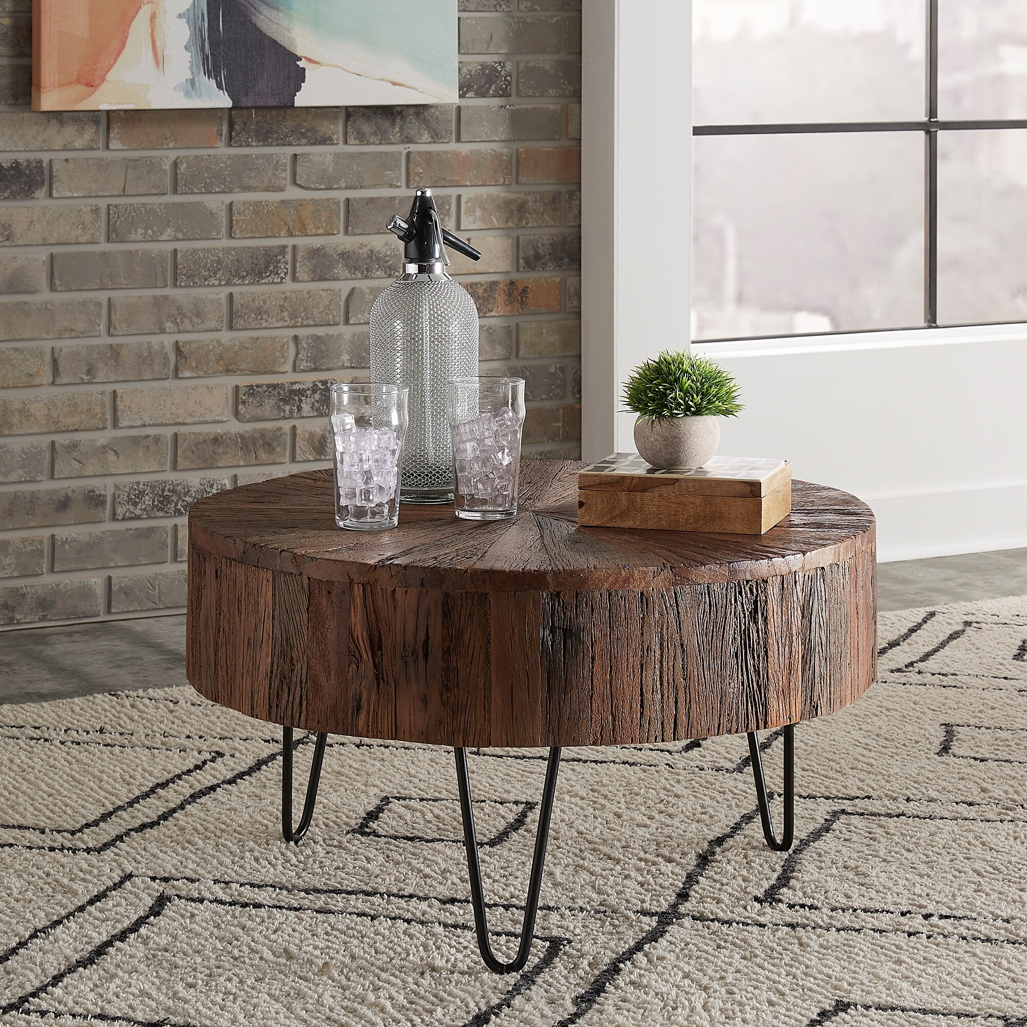 Canyon Railroad Brown Accent Cocktail Table