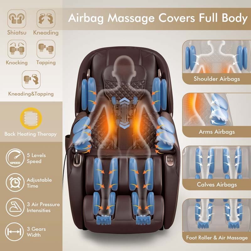 3D SL Track Zero Gravity Massage Chair Full Body Massage Recliner with AI Voice Control