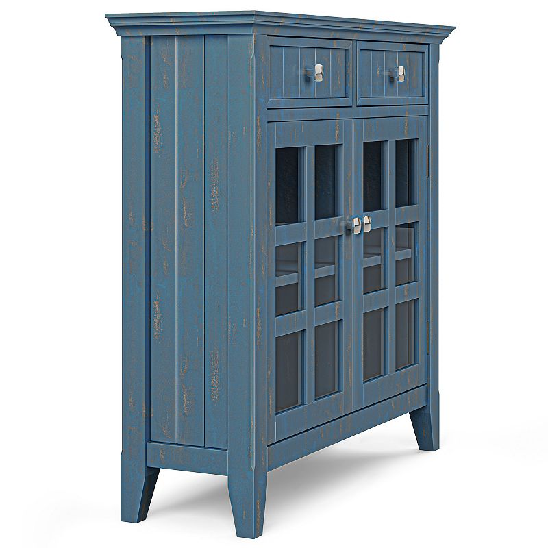 Simpli Home Acadian Distressed Entryway Storage Cabinet