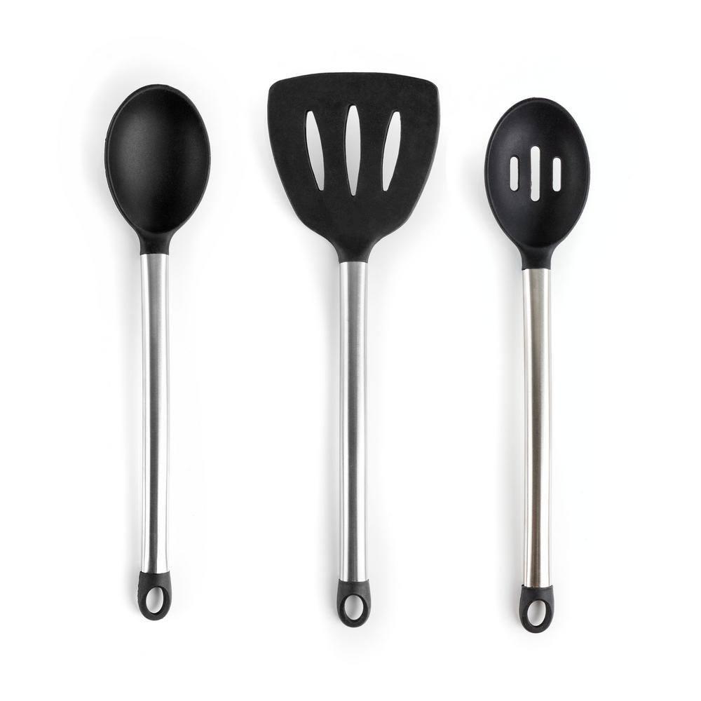 MegaChef Gray Silicone and Stainless Steel Cooking Utensils (Set of 14) 985114355M