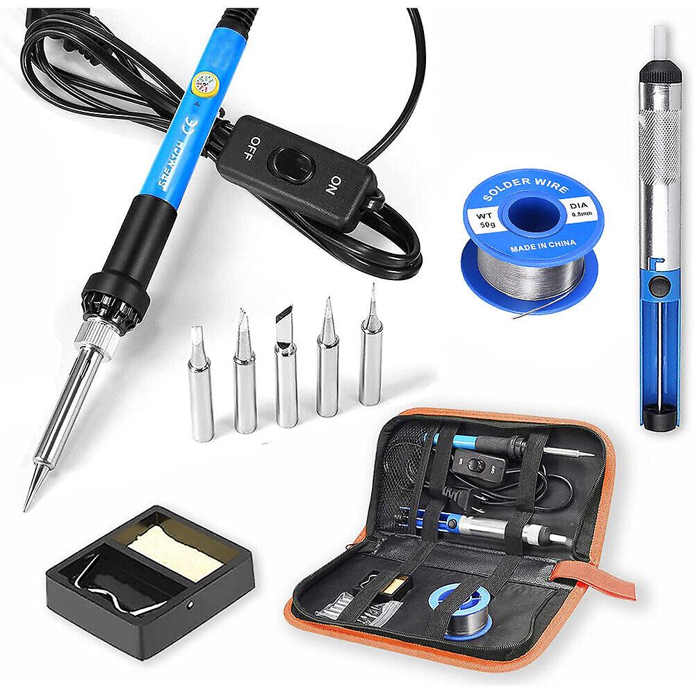 60w Soldering Iron Digital Lcd Electric Welding Tools Solder Wire Desoldering