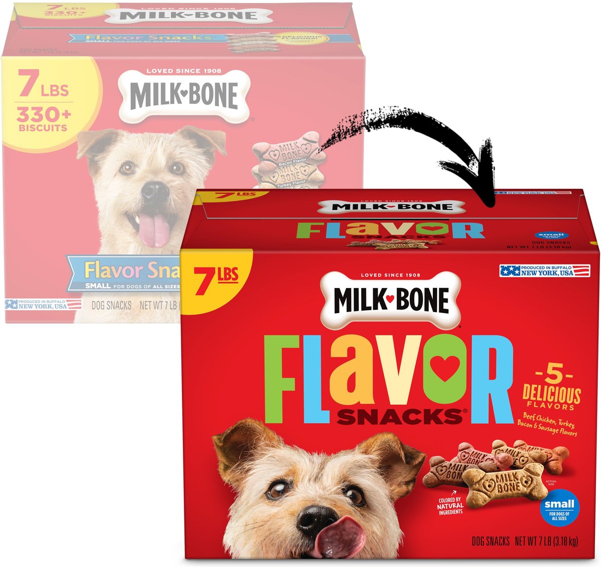 Milk-Bone Flavor Snacks for Small Dogs， 7-lb box