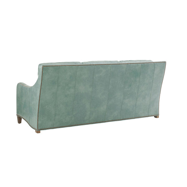 Twin Palms Green Koko Leather Sofa