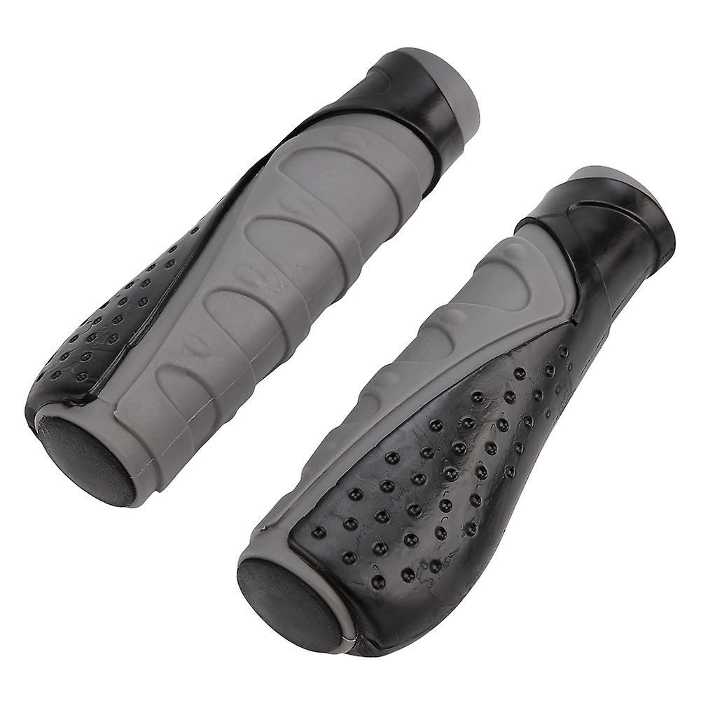 1pair Bicycle Anti-slip Handlebar Grips Cycling Bike Handle Cover Grip With Bar End Plugs