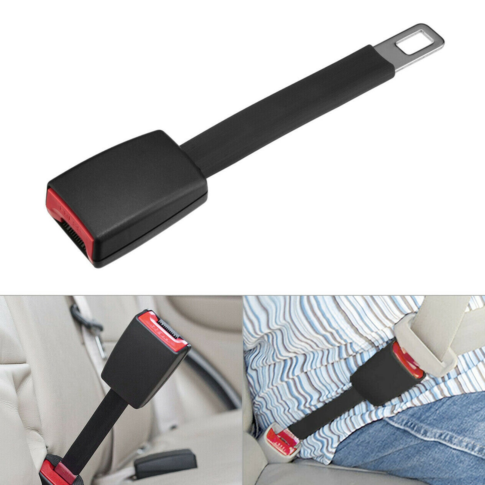 Tomfoto Car Safety Belt Extender Safety Belts Buckle 25cm Auto Seat Safety Belt Extending Seatbelt Clip Car Accessories