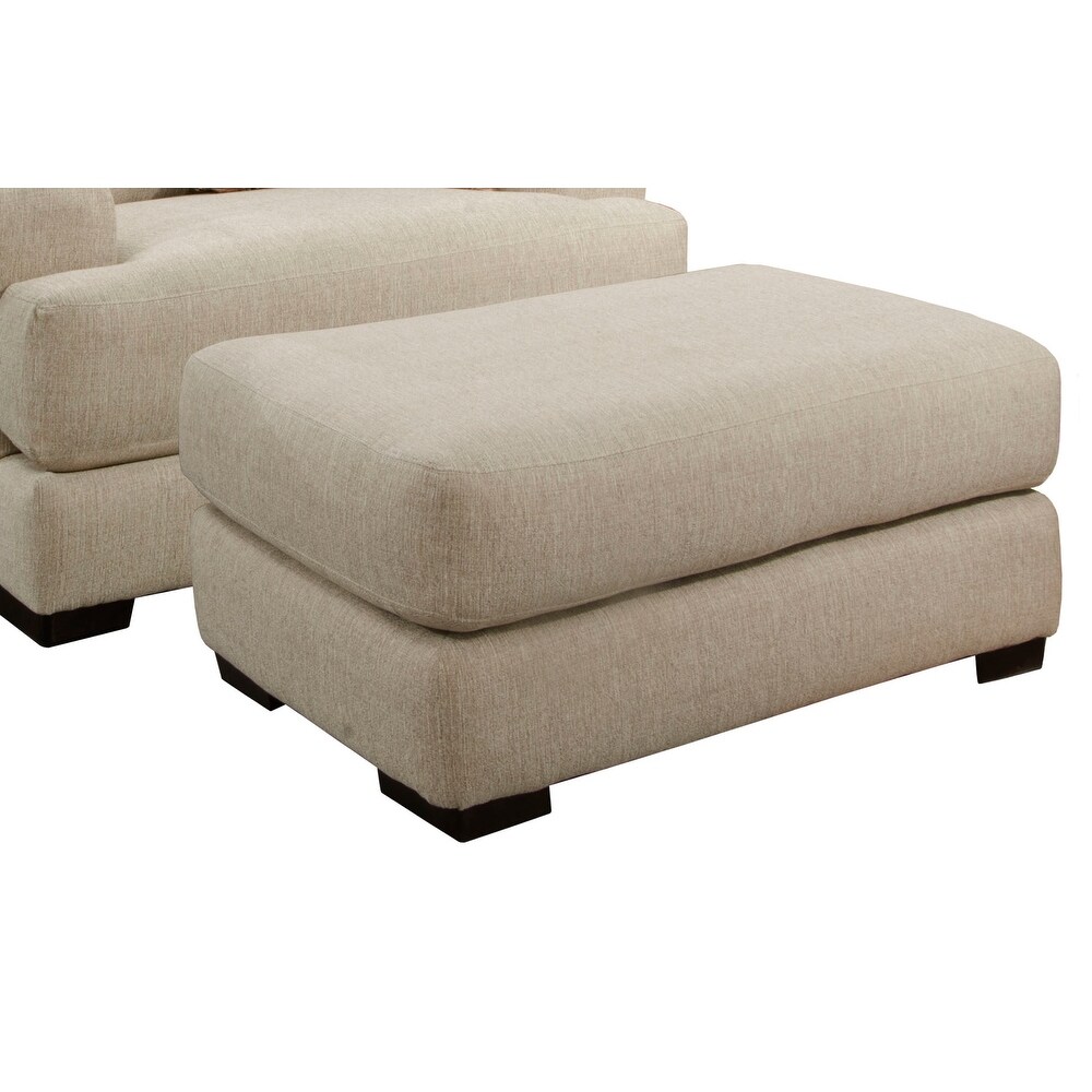 Padden Plush Fabric Upholstered Chair and Ottoman Living Room Set