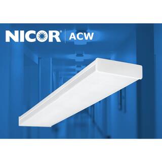 NICOR ACW 120-Watt Equivalent White Integrated LED Wraparound Ceiling Light Fixture 5000K ACW-20-4S-50K