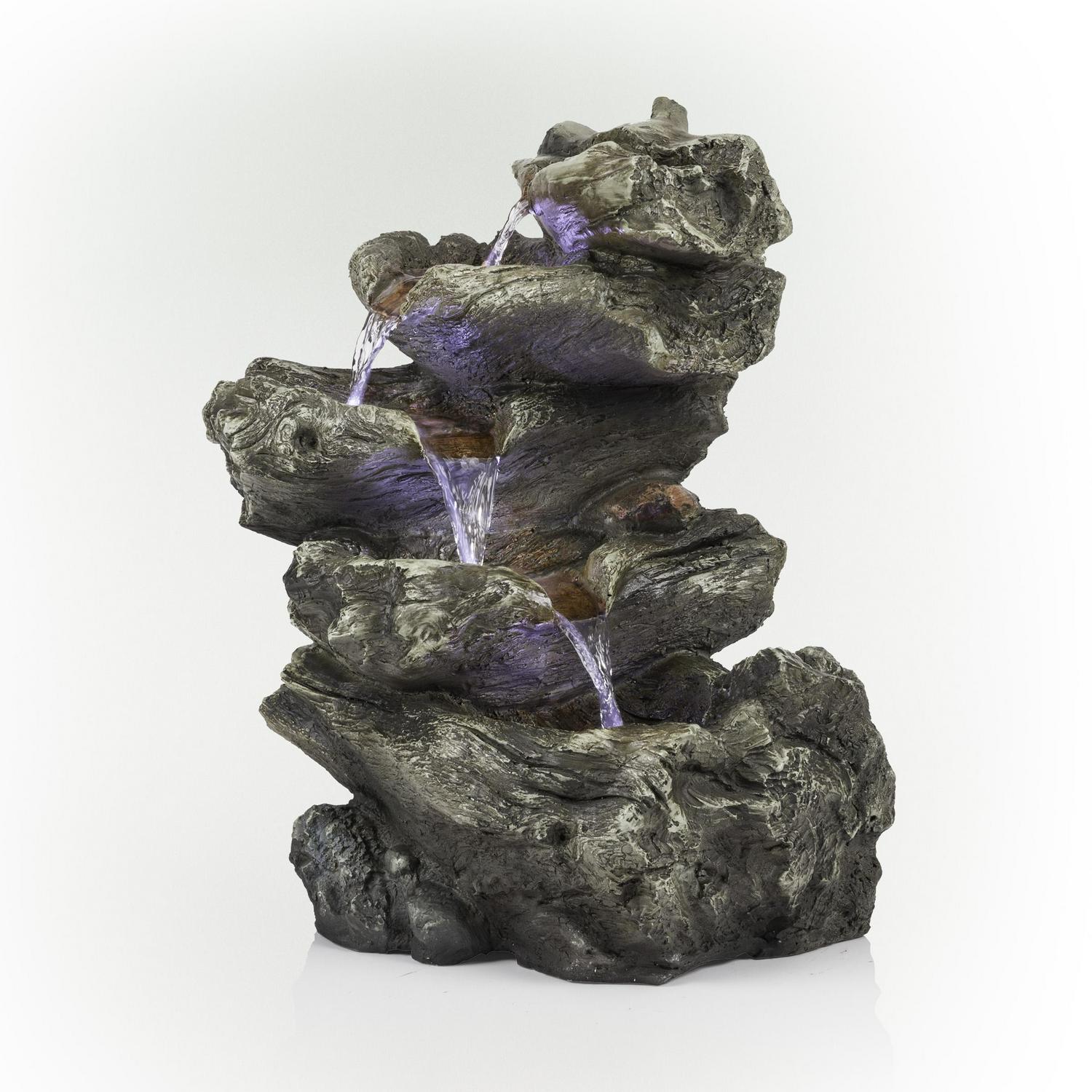 Alpine Corporation Rainforest 5-Tier Fountain with LED Light