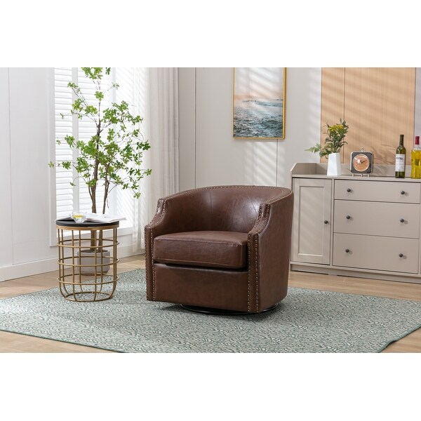 Swivel Chair Living Room Nailheads Accent Chairs， Coffee