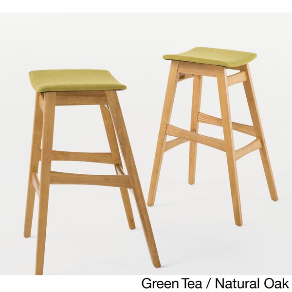 Emmaline Natural Finish Bar Stool (Set of 2) by Christopher Knight Home - N/A