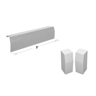 Baseboarders Premium Series 2 ft. Galvanized Steel Easy Slip-On Baseboard Heater Cover Left and Right Endcaps [1] Cover [2] Endcaps BB001-24-EC001 SET-WHT