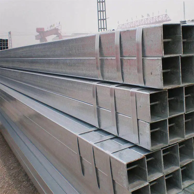 Factory Square Tube Hollow Steel Metal Tube Pipe Galvanized Steel Rectangular Pipe Customized Hot Dipped Hot Rolled Fence Post