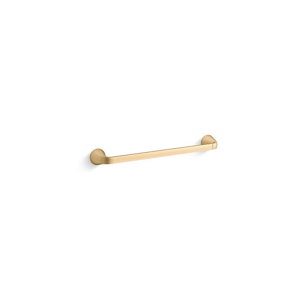 KOHLER Cursiva 18 in. Towel Bar in Vibrant Brushed Moderne Brass K-R26687-2MB