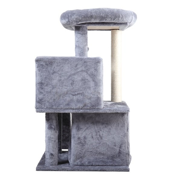 Double-layer cat Tree with cat house and ladder