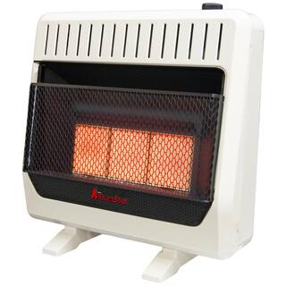 HearthSense 30000 BTU Vent Free Dual Fuel (NG or LP) Infrared Plaque Heater with Base Feet - T-Stat Control 171103