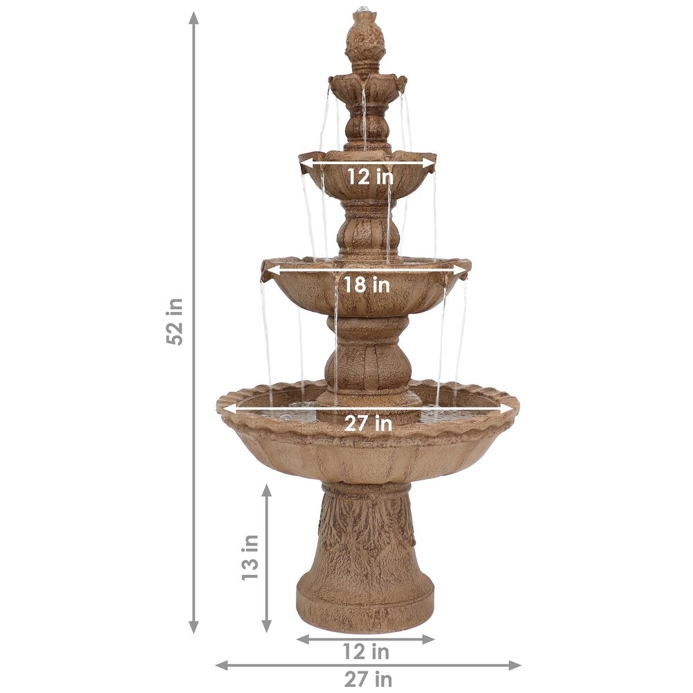 4 Tier Electric Pineapple Water Fountain Lightweight   Choose Color