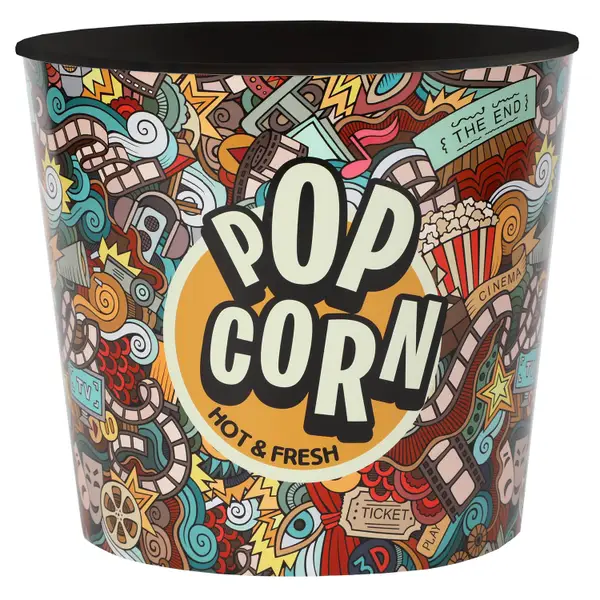 Wabash Valley Farms 10 Qt Film Festival Graffiti Popcorn Tub