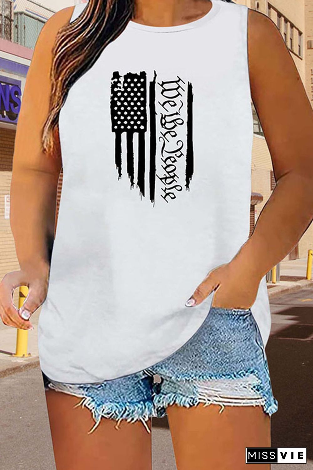 America Flag Tank Top