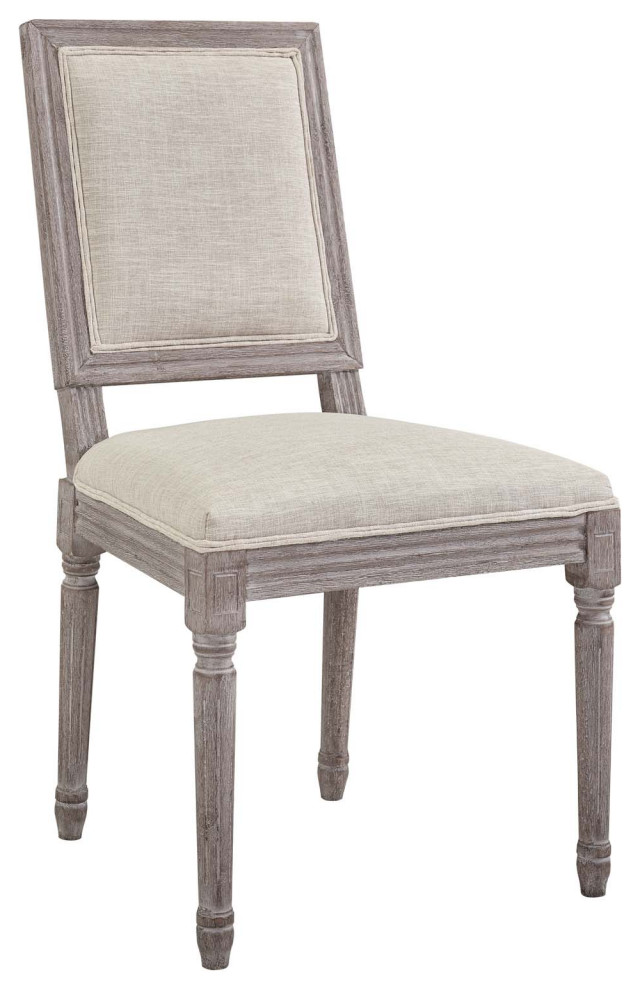 Court Dining Side Chair Upholstered Fabric Set of 4 EEI 3501 BEI   French Country   Dining Chairs   by Morning Design Group  Inc  Houzz