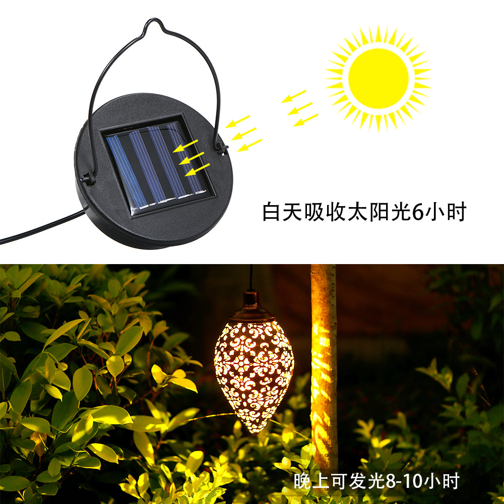 Tomshine DC1.2V 0.065W Solar Powered Energy LED Light Lantern Hanging Outdoor Lamp Olive Shape Design Sensitive Light Sensor Control IP44 Water Resistance Built-in 600mAh High Capacity Rechargeable Ba