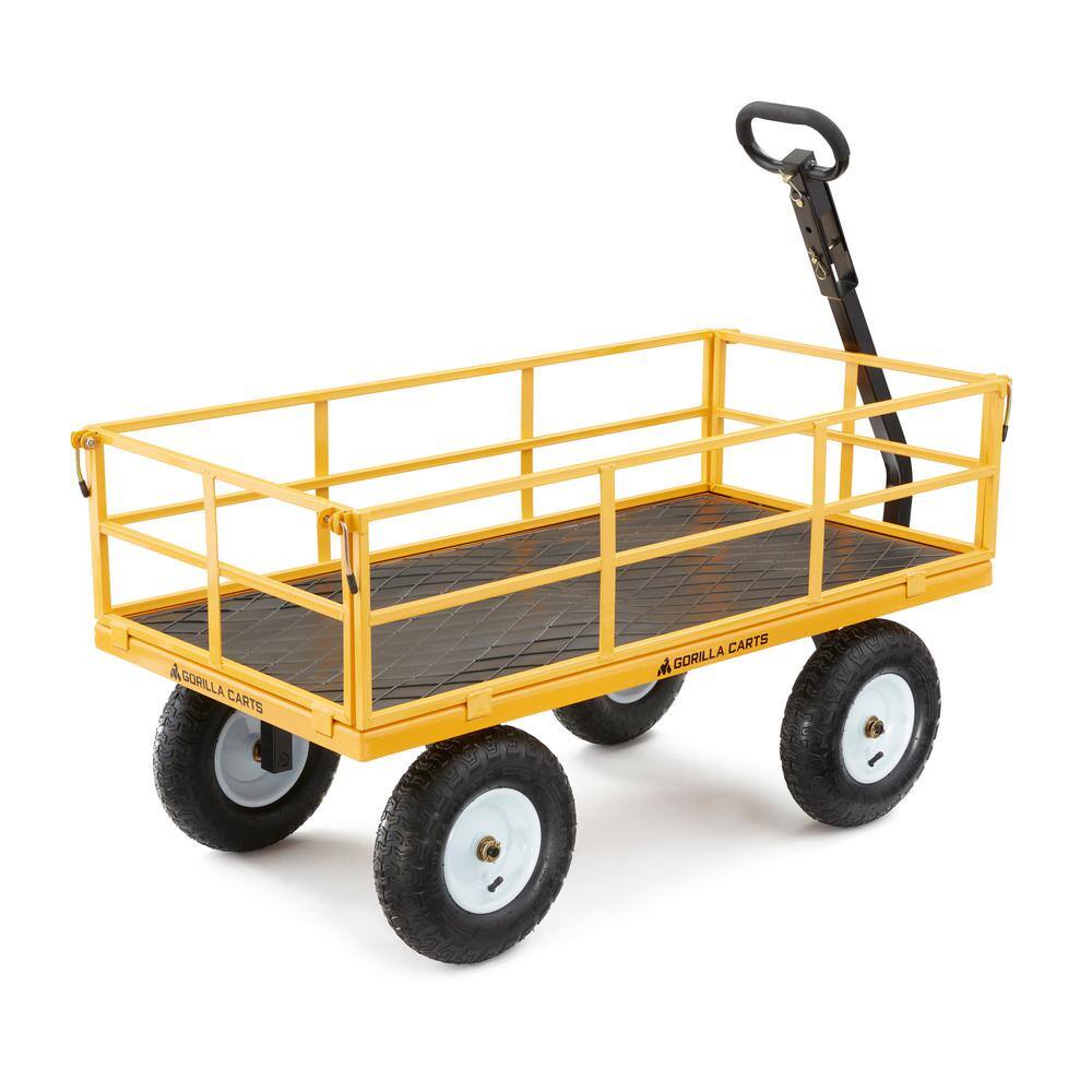 GORILLA CARTS 1200 lbs. Heavy Duty Steel Utility Cart GOR1201B