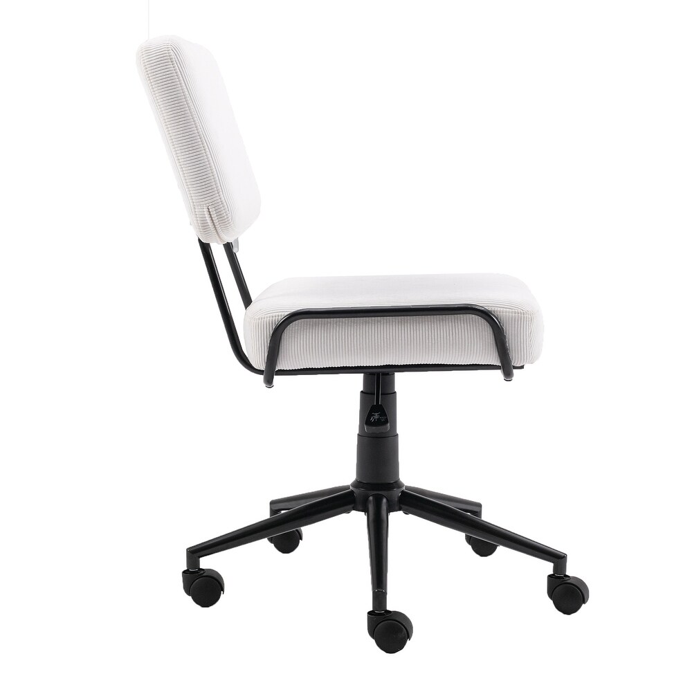 Corduroy 360 Degrees Swivel Ergonomic Chair  Modern Office Chair with Metal Base and Adjustable Height