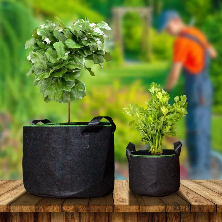 Factory Direct Sell Garden Supplies Eco friendly Breathable Plant Felt Grow Bags