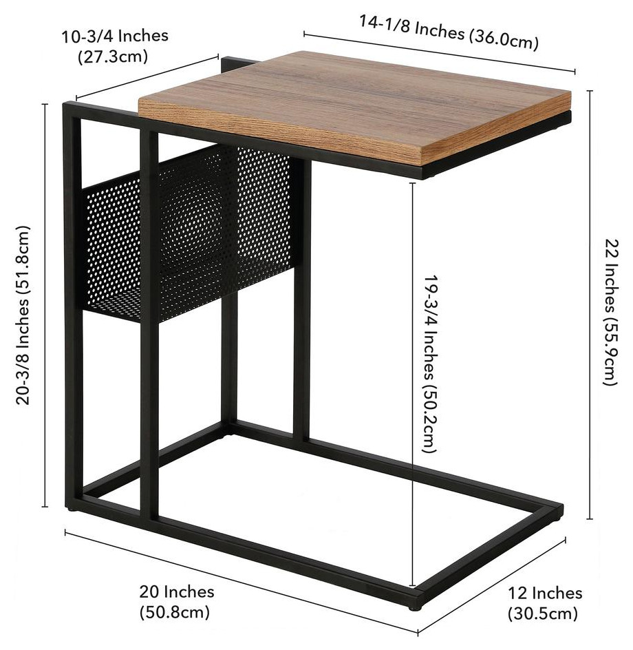 Clyde 20  x27 x27Wide Rectangular Side Table in Blackened Bronze   Contemporary   Accent Chests And Cabinets   by BisonOffice  Houzz