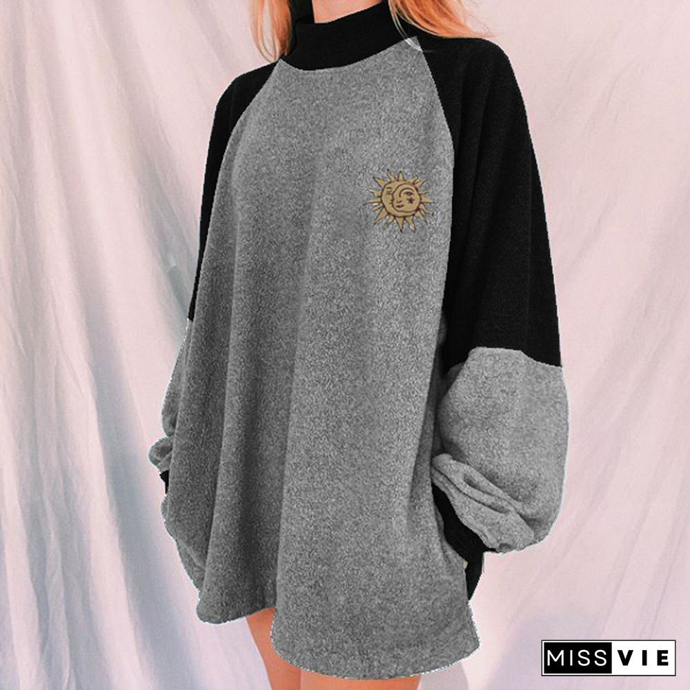 Retro Hit Color All-Match Sweatshirt