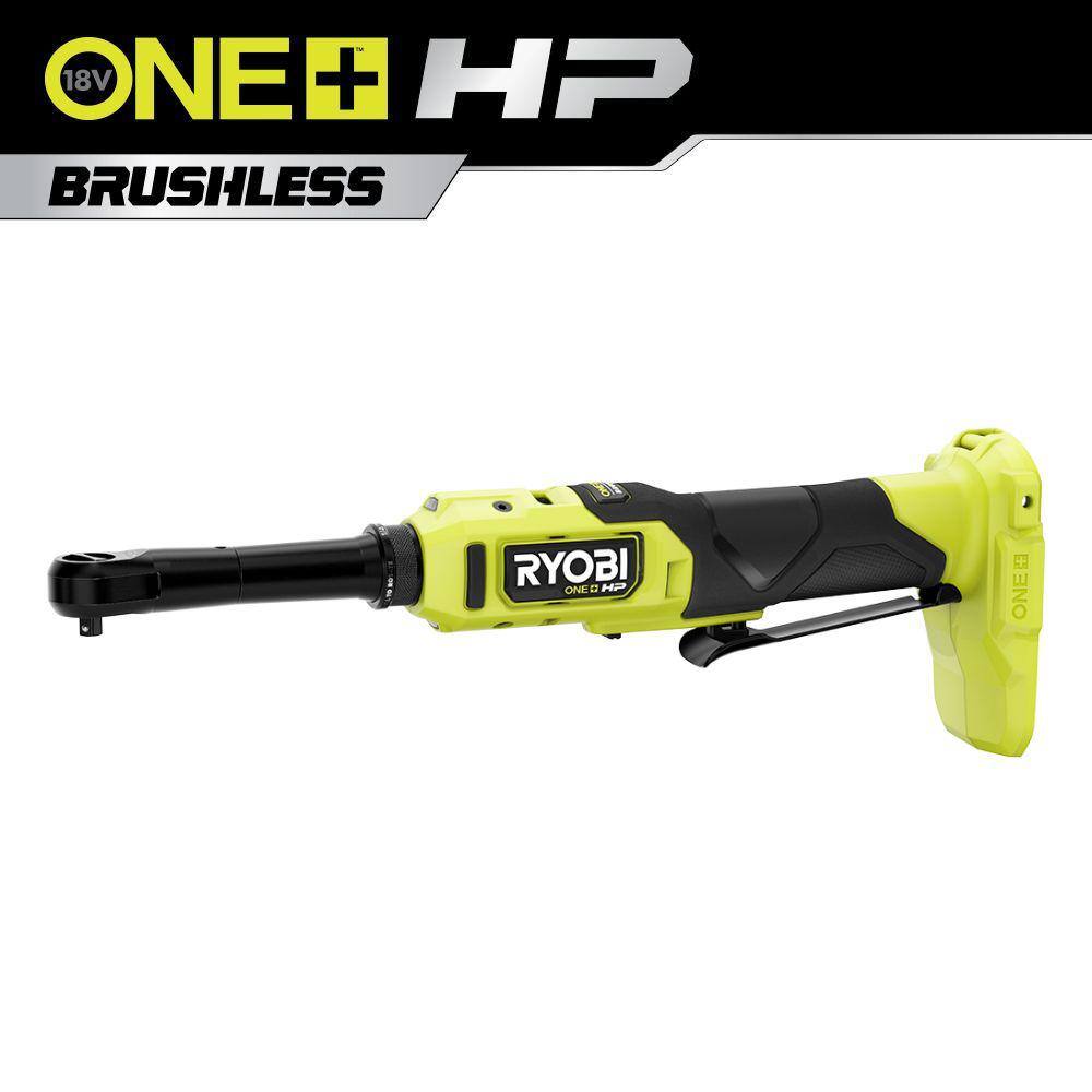 RYOBI ONE+ HP 18V Brushless Cordless 14 in. Extended Reach Ratchet (Tool Only) PBLRC01B