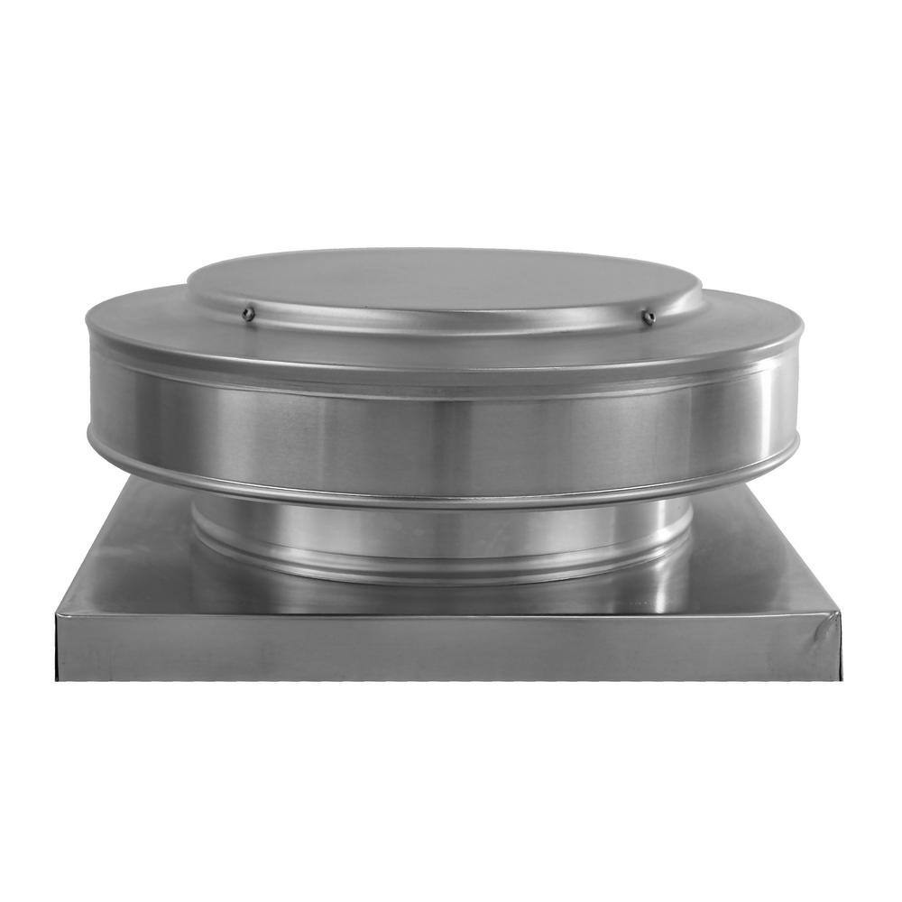 10 in. Dia. Aluminum Round Back Roof Vent with Curb Mount Flange in Mill Finish RBV-10-C2-CMF