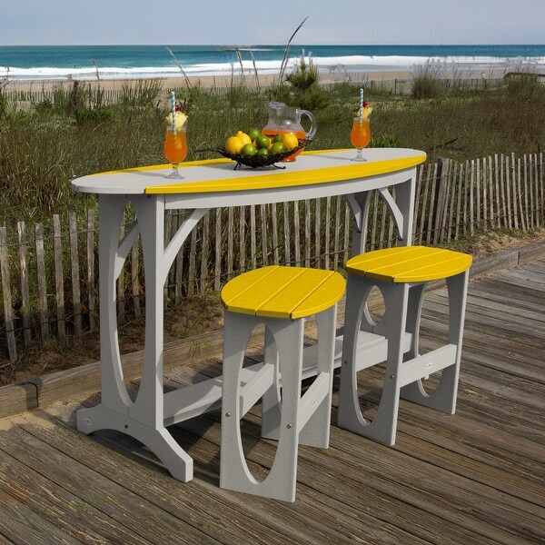 Shoreline Surfboard 3Piece Bar Height Balcony Set