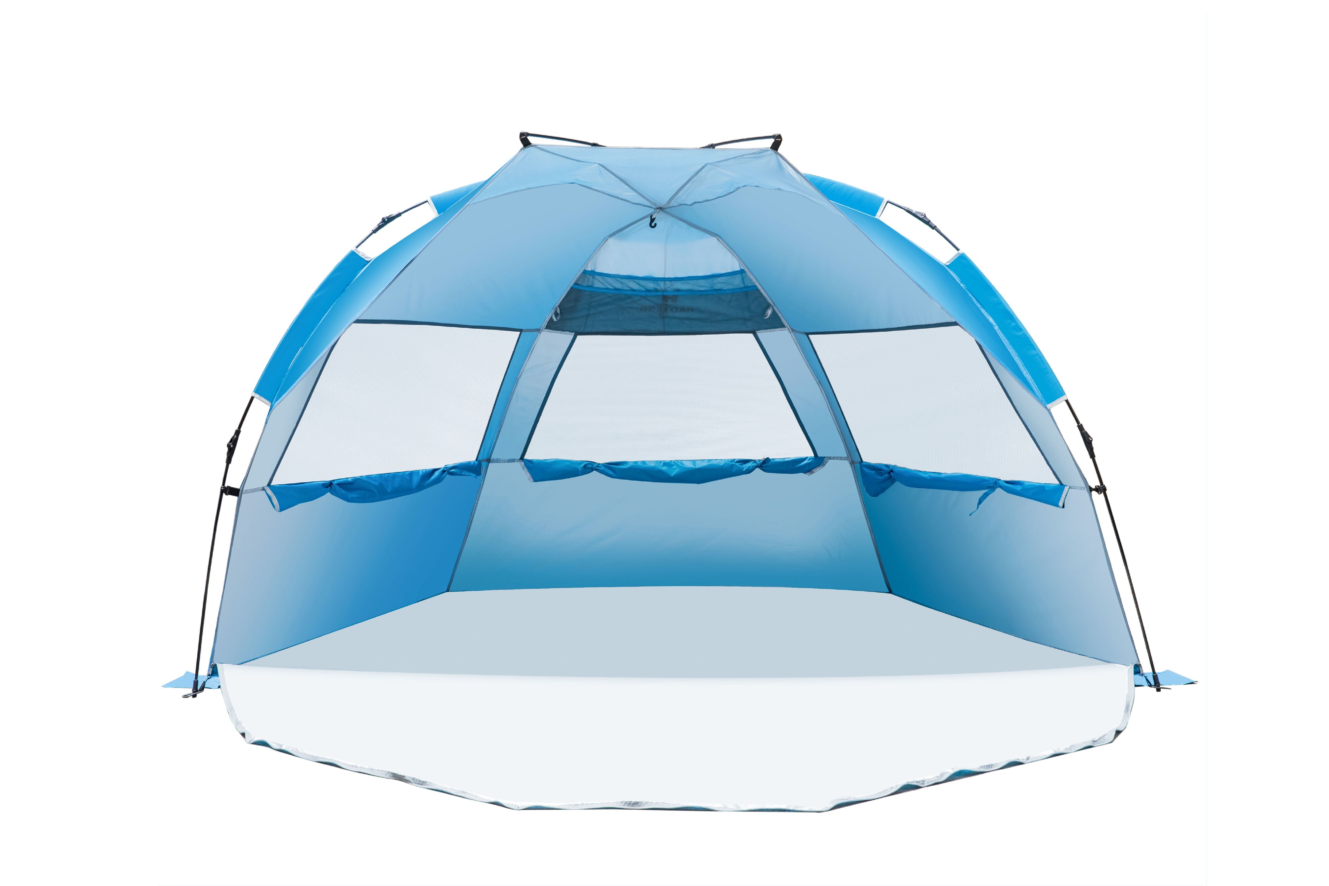 Outdoors Easy Up Beach Cabana Tent Sun Shelter， Deluxe Large for 4 Person