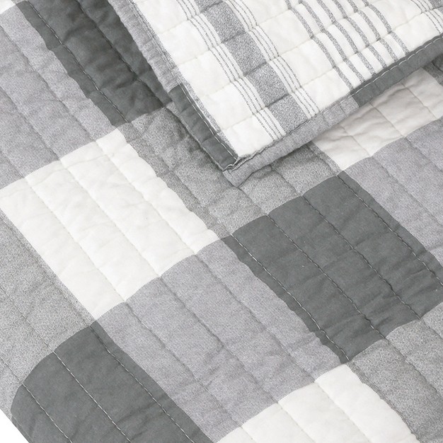 Camden Grey Quilted Throw Levtex Home