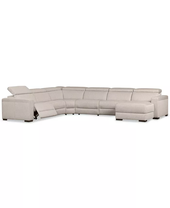 Furniture Nevio 157 6-Pc. Fabric Sectional Sofa with Chaise