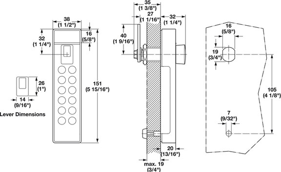 Hafele 231.98.090 Keypad Lock  Safe O Tronic  174...