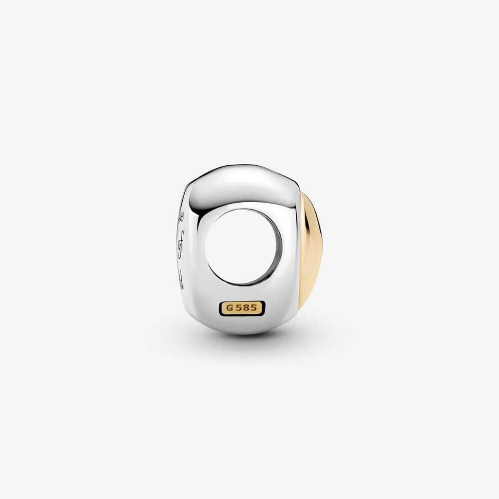 PANDORA  Domed Golden Heart Charm