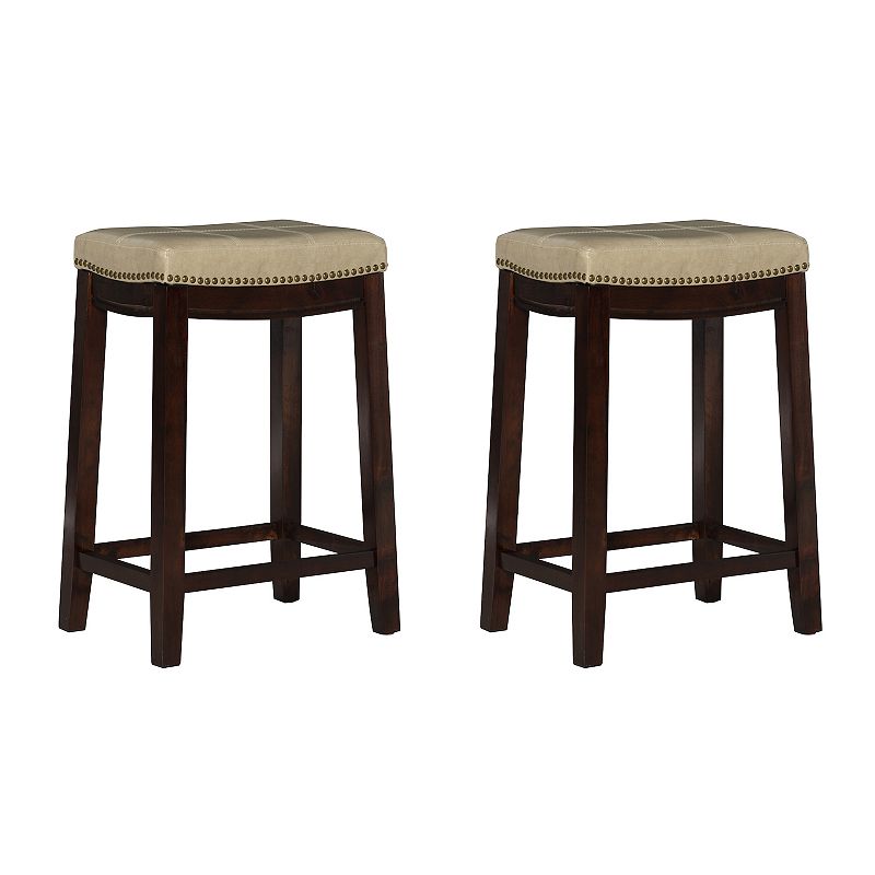 Linon Claridge Counter Stool 2-piece Set