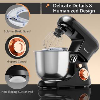 Costway 5.3 qt. 6-Speed Black Stand Mixer EP24831BK