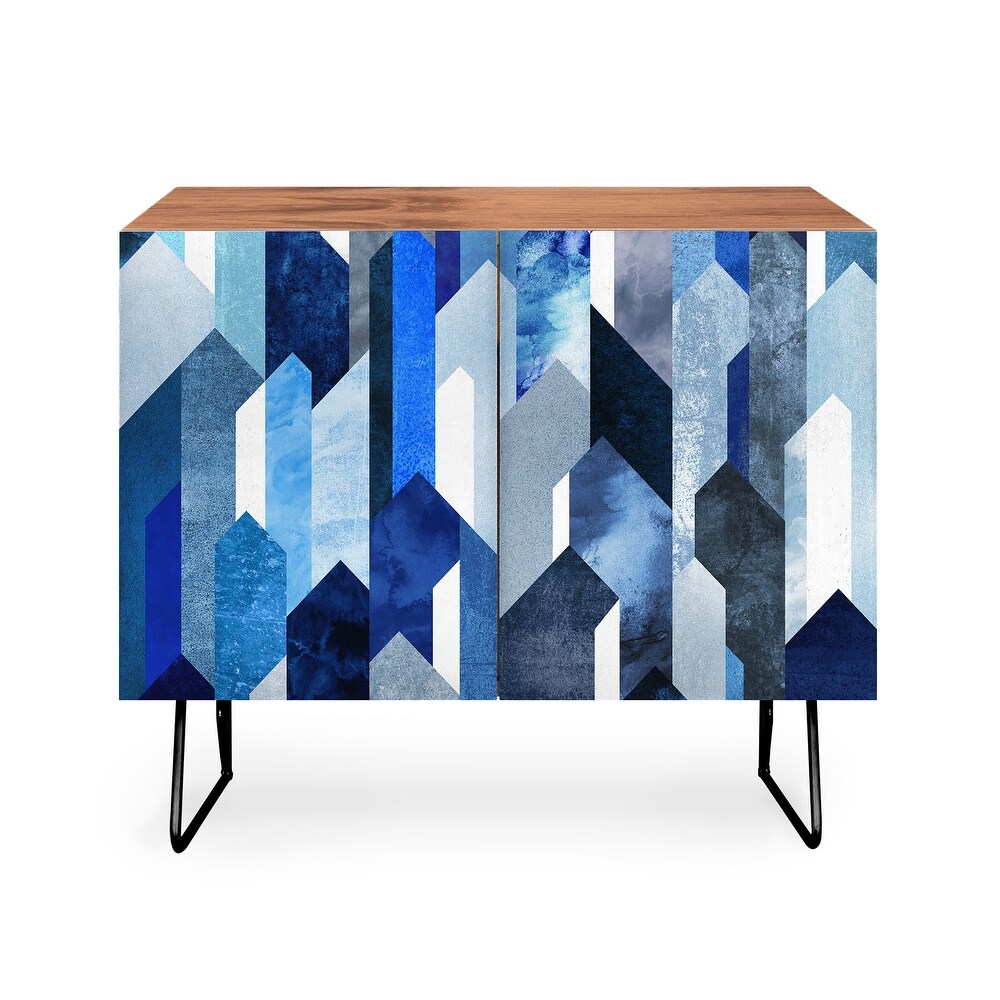 Carson Carrington Hjaelmared Modern/Contemporary Blue Credenza