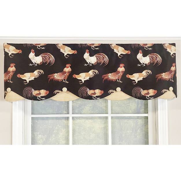 Rod Pocket Window Valance 50 quot X 15 quot Black By Rlf Home