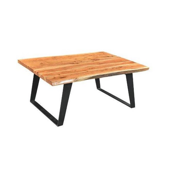 Solid Wood Live Edge Coffee Table 16h X 45w X 31d Natural Timbergirl