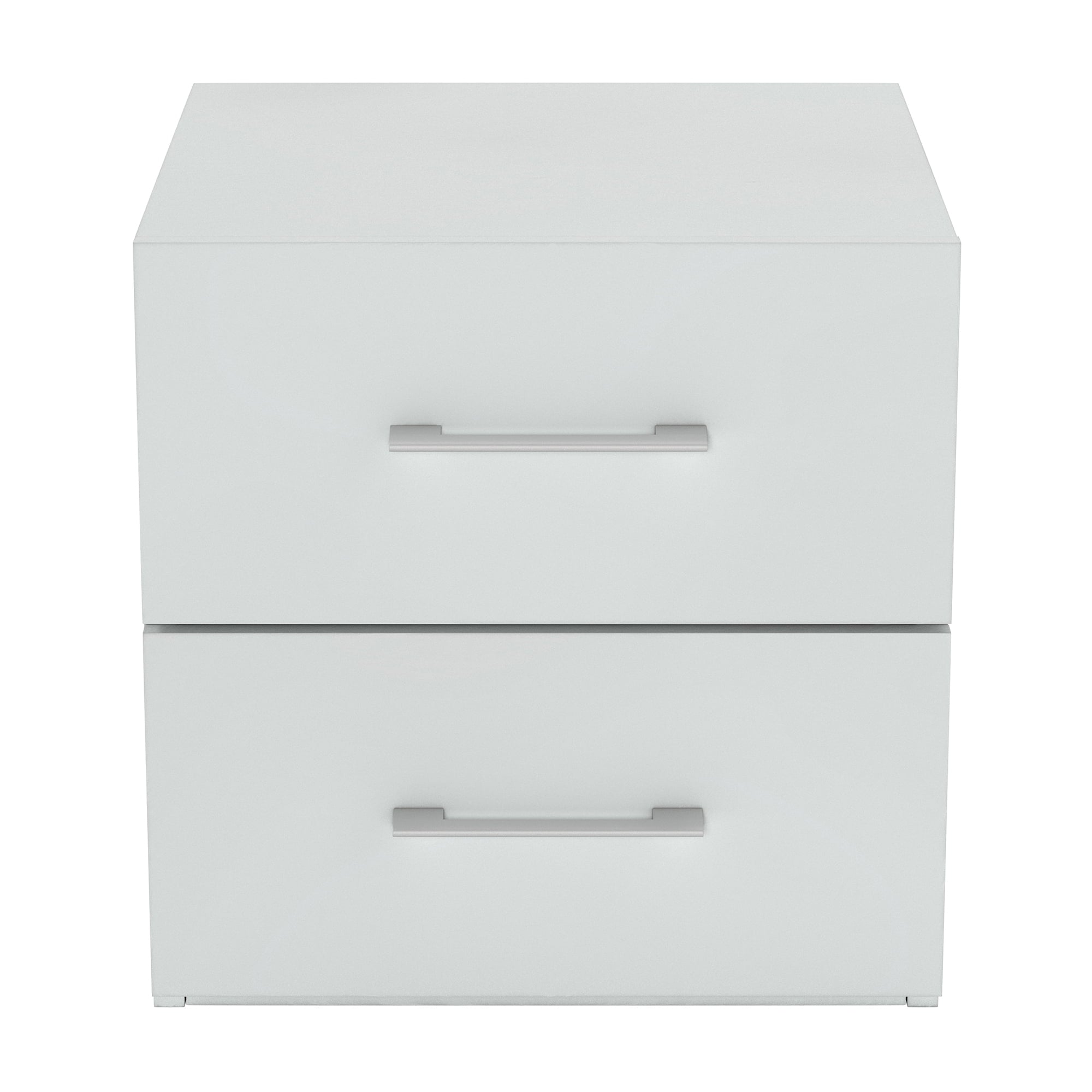 Lundy Low Profile Nightstand with USB, White, by Hillsdale Living Essentials