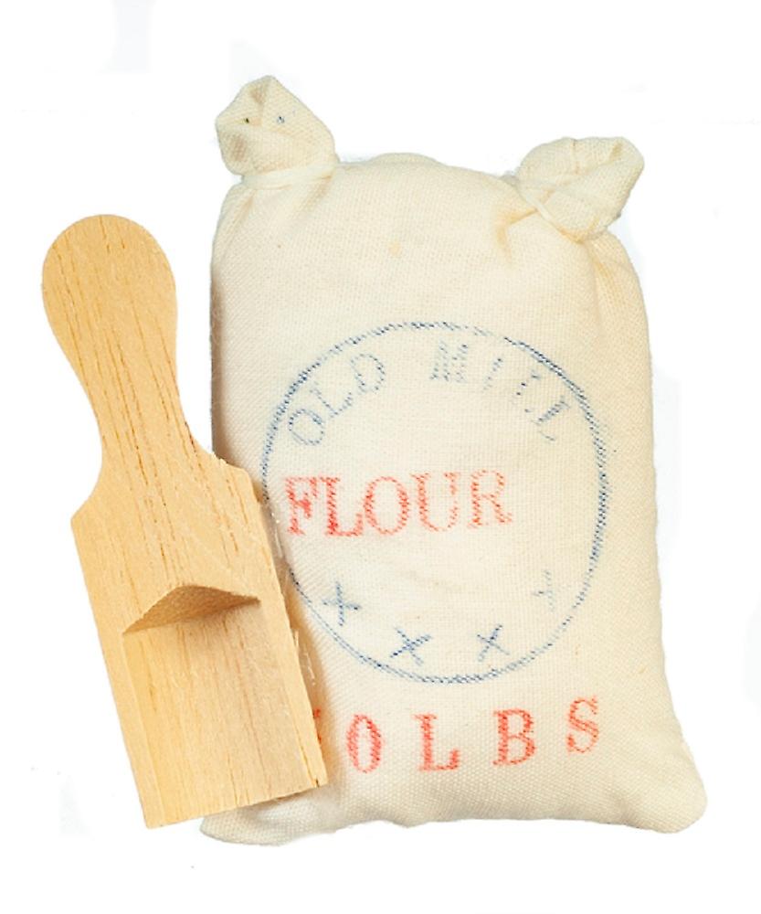 Dolls House Flour Sack andamp; Scoop Old Fashioned Kitchen Store Shop Accessory