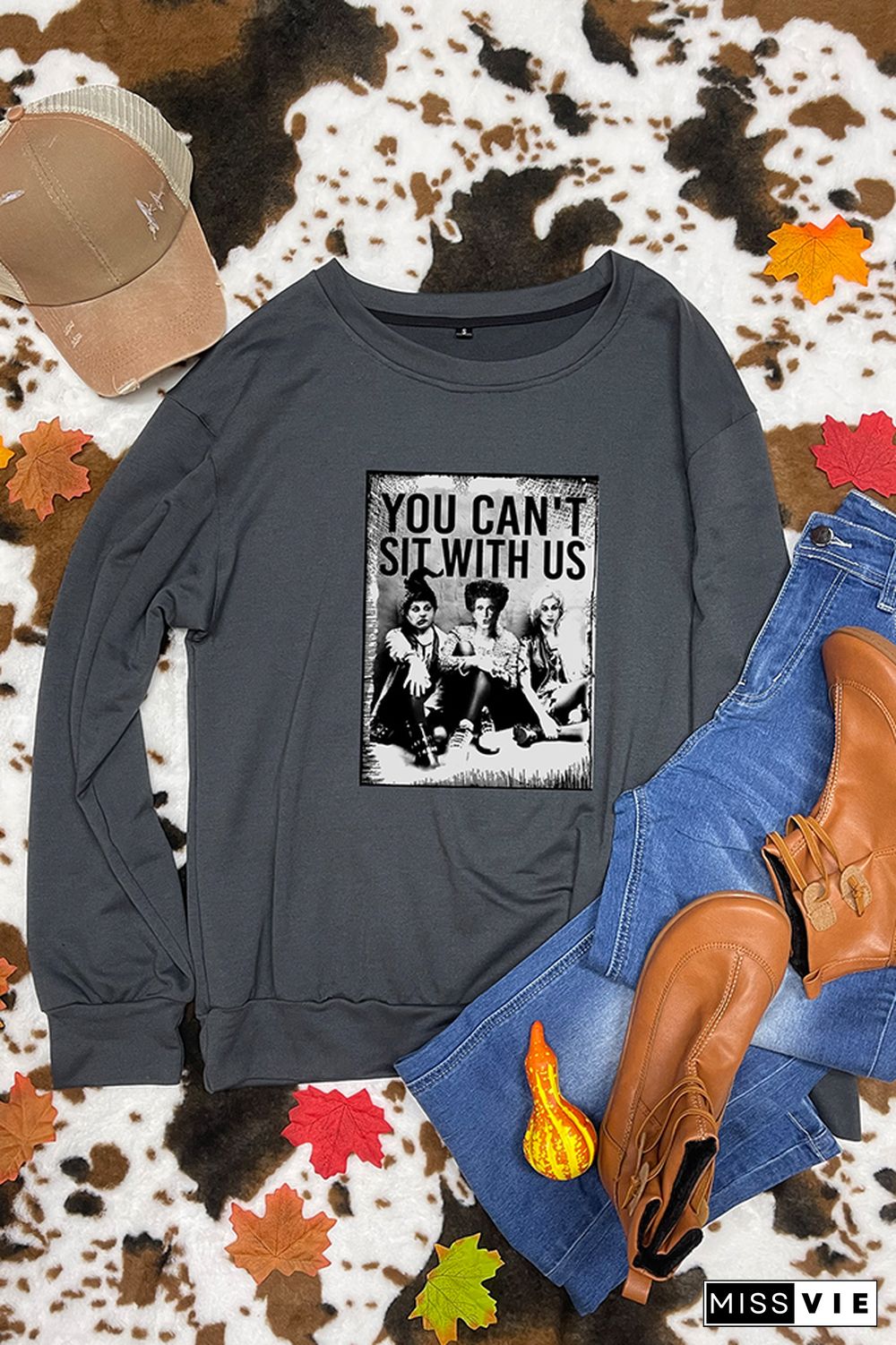 You Can't Sit With Us Halloween Crewneck Sweatshirt Wholesale